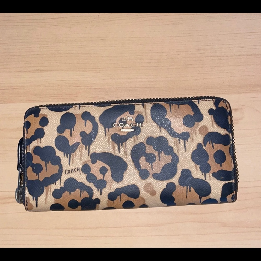 Coach Wild Beast Leopard Wallet